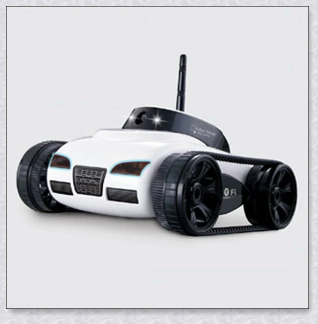 Compact remote-controlled camera tank with wireless control and 20-metre camera range