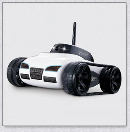Compact remote-controlled camera tank with wireless control and 20-metre camera range