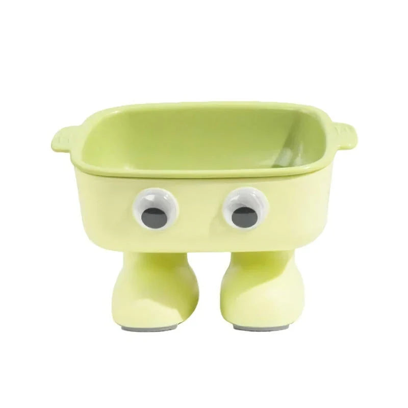 Adjustable height cat feeder with dual food and water bowls, designed to promote healthy eating posture and reduce neck strain for cats.