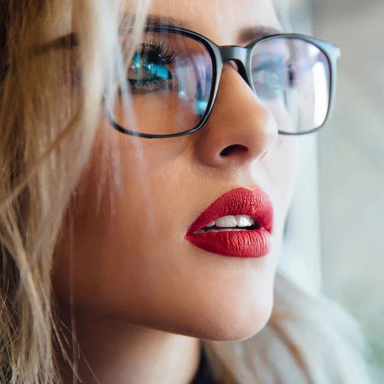 Anti-Glare Blue Light Blocking Gaming Glasses with sleek, modern frames and polycarbonate lenses that filter out harmful blue light emissions