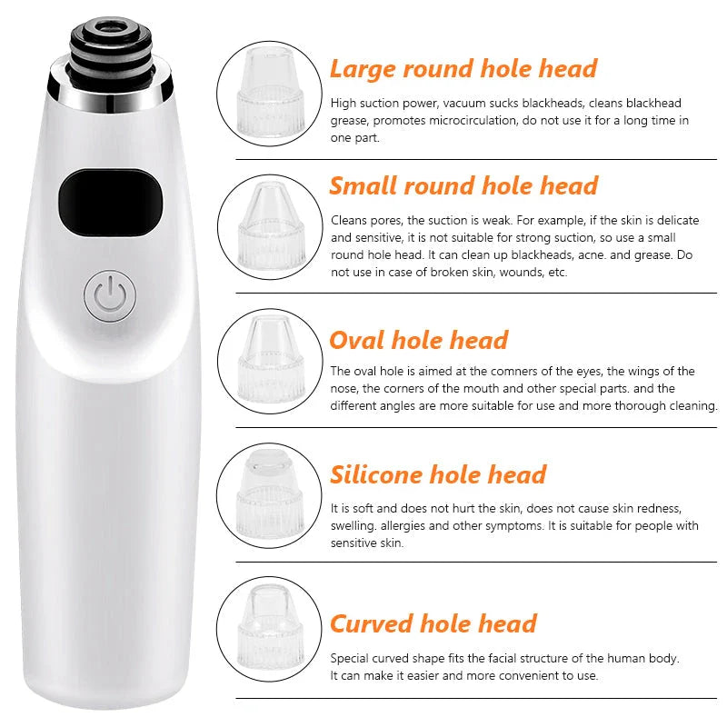 Advanced electric blackhead remover vacuum suction tool for deep pore cleansing and skin rejuvenation