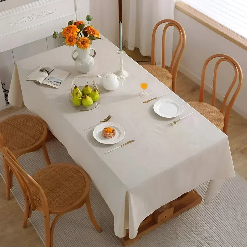 Homeenjoy UK Elegant Flax Fabric Tablecloth for Weddings, Parties, and Banquets