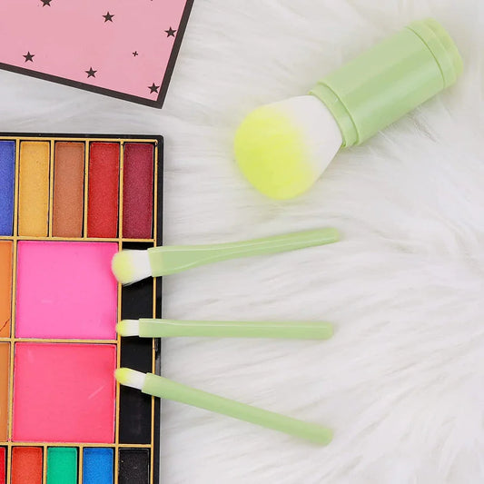 Trendha 4-in-1 Portable Makeup Brush Set with telescopic handles and soft, high-quality bristles