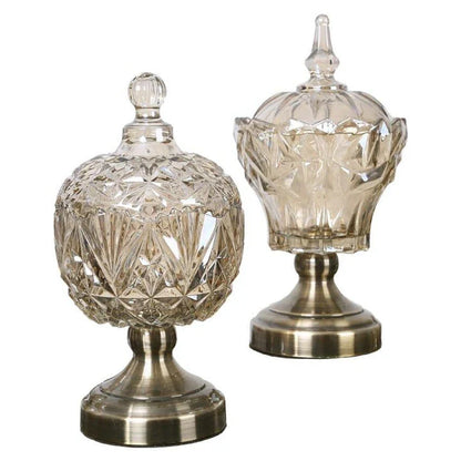 Elegant Nordic Crystal Glass Storage Pot with Sleek Scandinavian Design