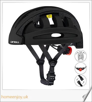 Foldable bicycle helmet made with premium materials for superior impact protection and ventilation