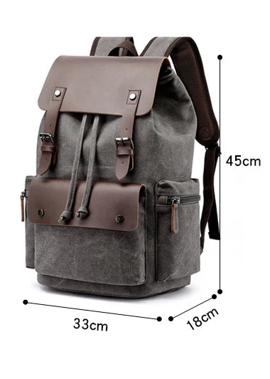 Versatile canvas backpack with spacious capacity, secure draw-string closure, and durable construction for everyday use