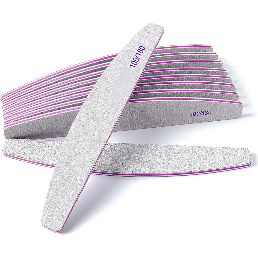 Dual-Sided Emery Board Nail Files for Salon-Quality Nails at Home or On-the-Go