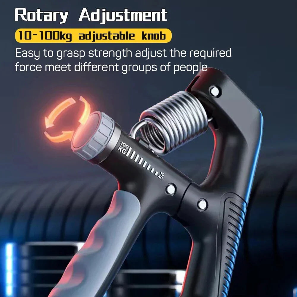 Adjustable Smart Counting Hand Grip with digital counter and rubber handles for strength training