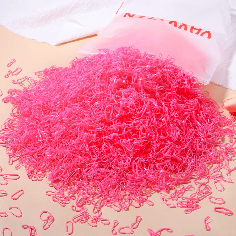 500 Vibrant and Durable Disposable Hair Bands for Girls in Various Colours
