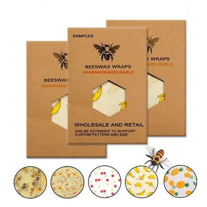 Eco-Friendly Reusable Cotton Food Wraps for Storing and Preserving Food in a Sustainable Way