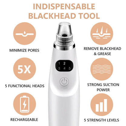 Advanced electric blackhead remover vacuum suction tool for deep pore cleansing and skin rejuvenation