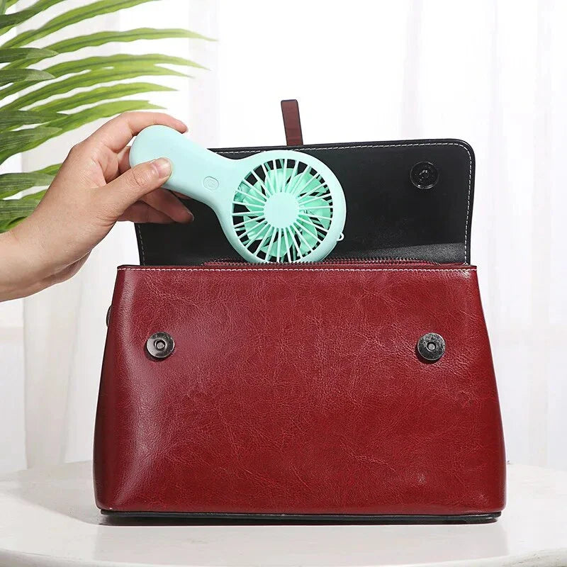 Compact USB Mini Fan with Adjustable Speeds and Ultra-Quiet Operation for Home and Office Use