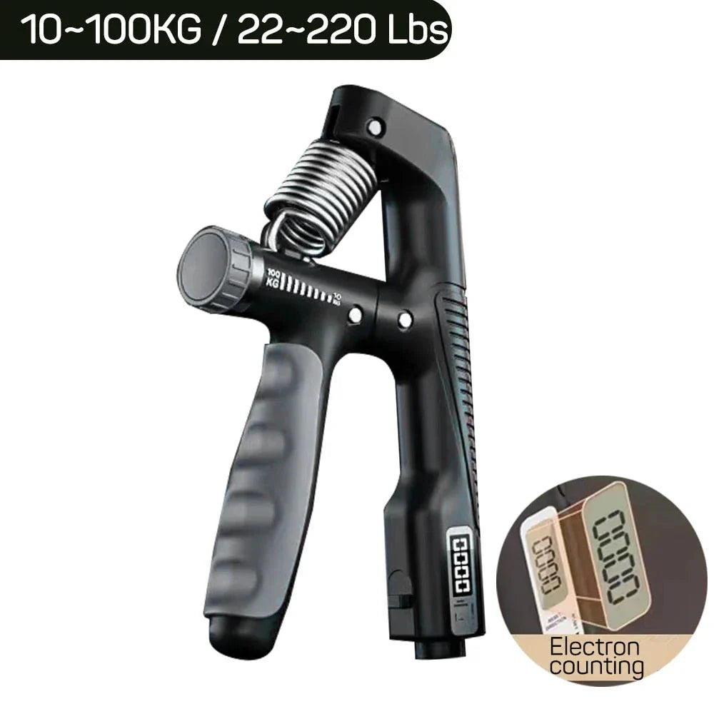 Adjustable Smart Counting Hand Grip with digital counter and rubber handles for strength training