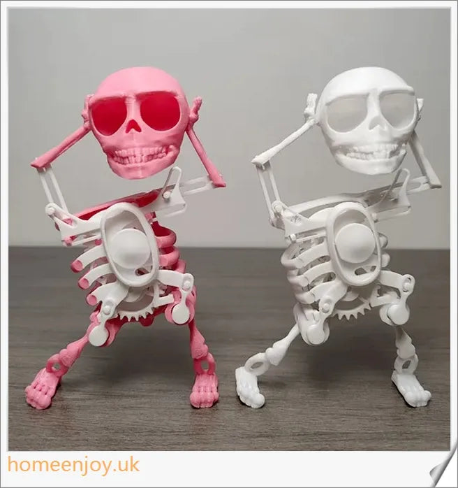 Customisable 3D Mini Skull Stress Relief Toy with unique gravity effect and range of colour options for personalised desktop display