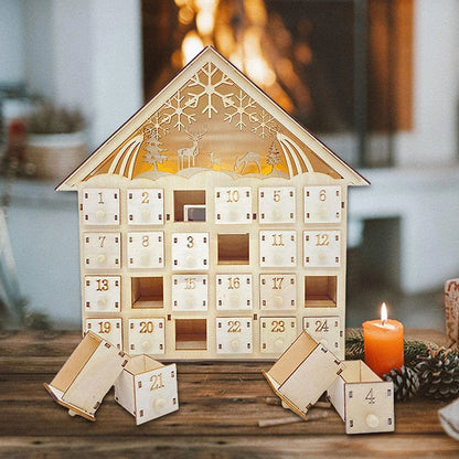 Decorative handcrafted wooden Christmas ornament with natural wood finish, hanging on a Christmas tree