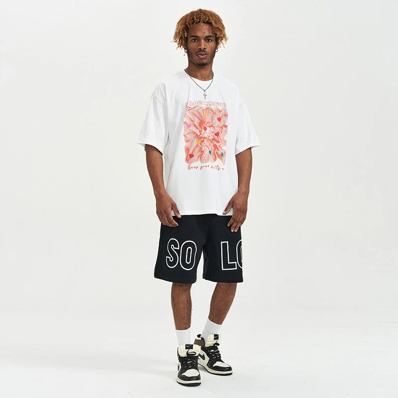 Premium short-sleeved cotton t-shirt for men with vibrant digital printing, available in a range of sizes and colours