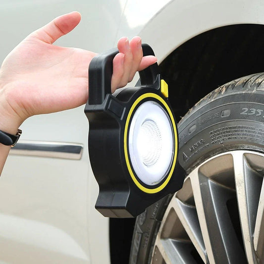 Portable USB-Rechargeable LED Work Lamp with bright LED beam, compact and lightweight design for easy portability, and USB charging capabilities