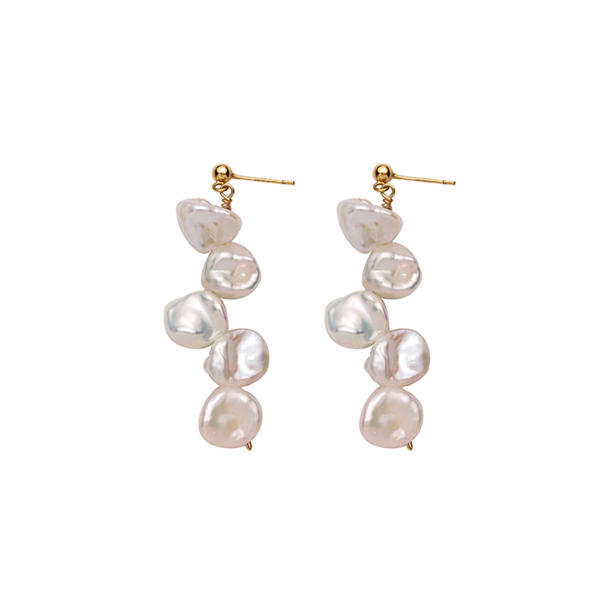 Elegant Aurora Petal Baroque Pearl Earrings with a lustrous and mesmerising design