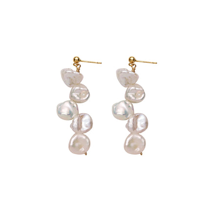 Elegant Aurora Petal Baroque Pearl Earrings with a lustrous and mesmerising design