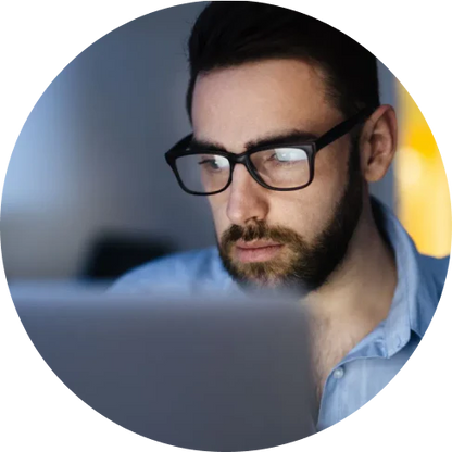 Anti-Glare Blue Light Blocking Gaming Glasses with sleek, modern frames and polycarbonate lenses that filter out harmful blue light emissions