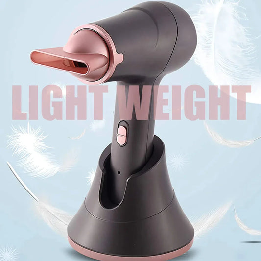 Cordless rechargeable travel hair dryer with 300W hot and cool air functionality, perfect for styling hair anywhere