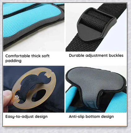 Adjustable infant car seat cushion with 5-point harness, plush padding, and foldable design for safe and comfortable travel with children