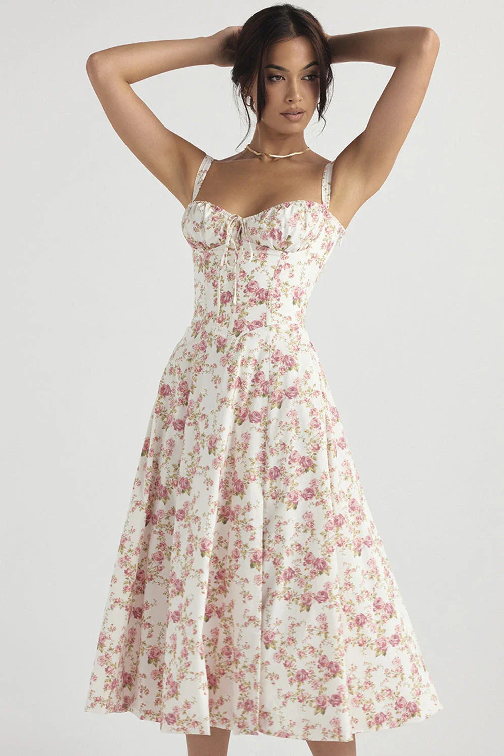 A stylish suspender dress made of premium polyester with a French high-split design, available in a range of vibrant solid colours for versatile summer wear.