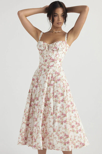 A stylish suspender dress made of premium polyester with a French high-split design, available in a range of vibrant solid colours for versatile summer wear.