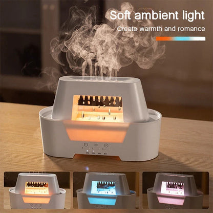 Raindrop Air Humidifier and Aromatherapy Diffuser with Colourful Lamp and Remote Control