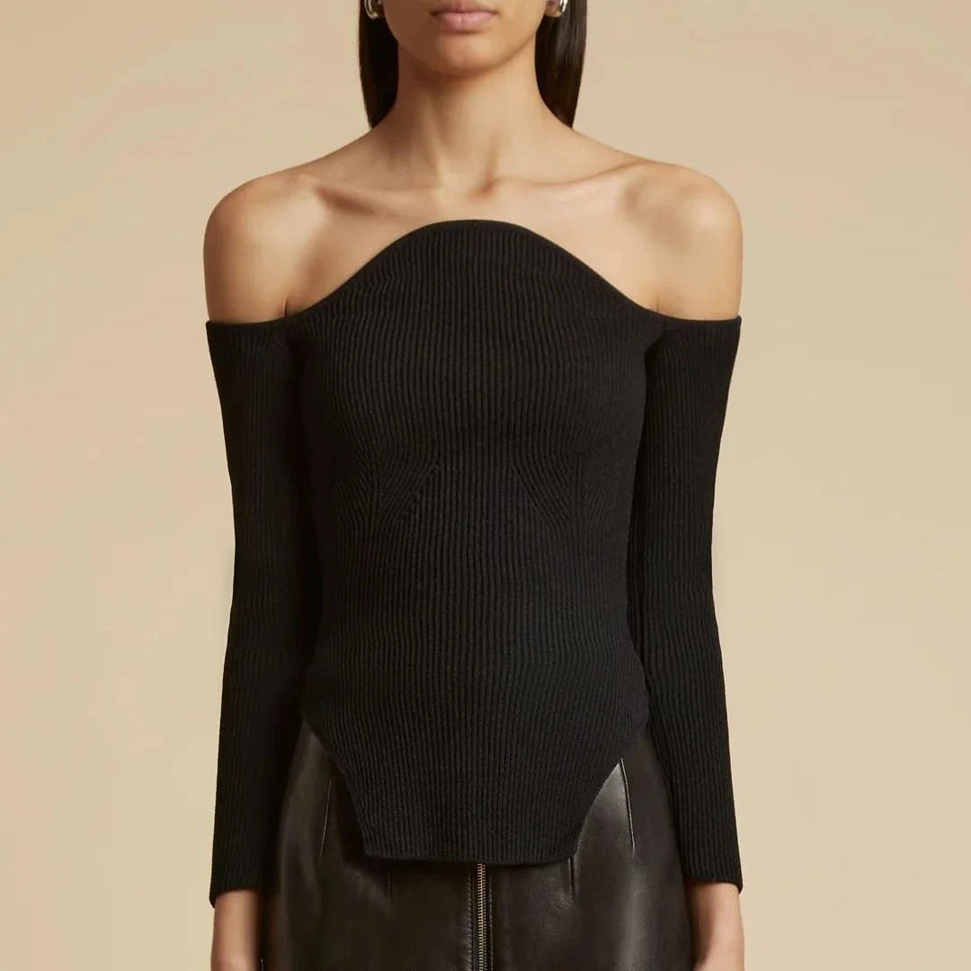 Cosy & Chic Knitted Jumpers for Women - Flattering Slim Fit, Trendy Off-Shoulder Design, and Premium Fabric Blend