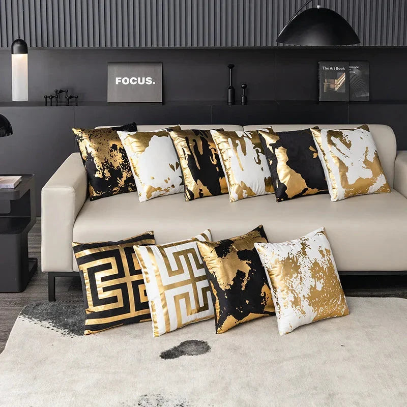 Homeenjoy UK Elegant Nordic-Inspired Geometric Plush Pillowcases