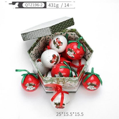 Charming Christmas gift box decorated with a festive Christmas tree pendant, designed to spread holiday joy and cheer.
