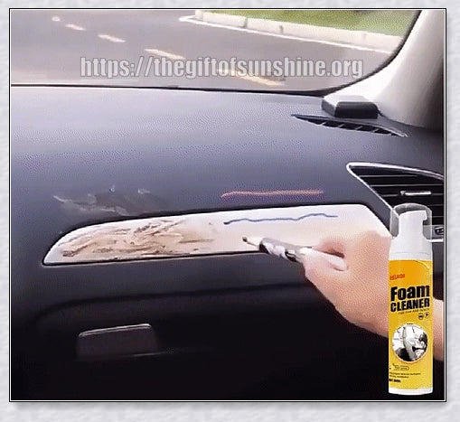Powerful multifunctional foam cleaner for car interiors, effectively removing dirt, grime and stains from upholstery, carpets and dashboard.