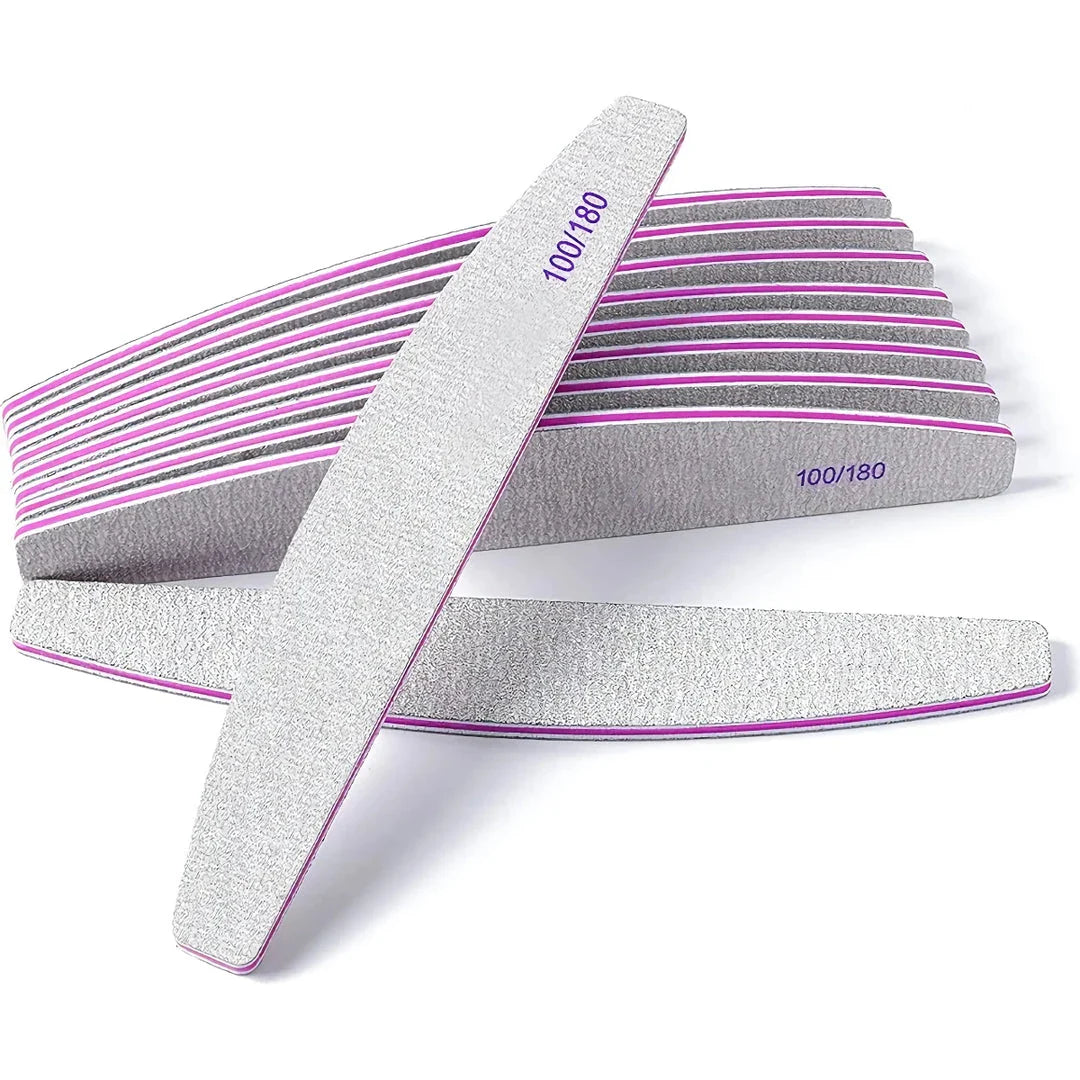 Dual-Sided Emery Board Nail Files for Salon-Quality Nails at Home or On-the-Go