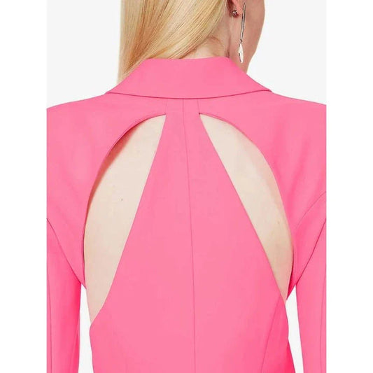 Elegant hollow-out two-piece blazer and trousers set for women, featuring a stylish design, premium materials, and a flattering fit.
