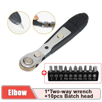 Compact Mini Ratchet Wrench & Screwdriver with magnetic adsorption and quick-release mechanism for precise repair work in tight spaces