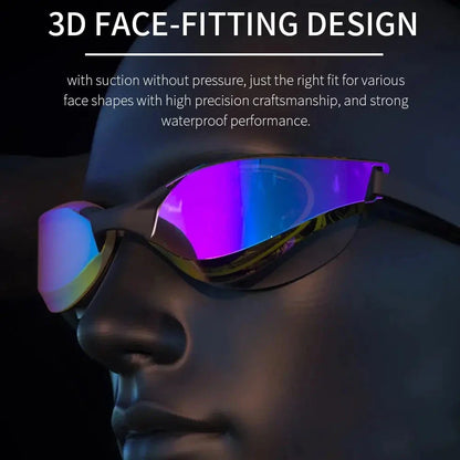 Premium anti-fog swim goggles with wide-angle, high-definition lenses for crystal-clear underwater vision