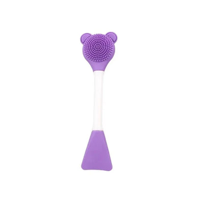 Luxurious silicone bear-shaped face mask applicator brush in various colours for effortless, even skincare product application