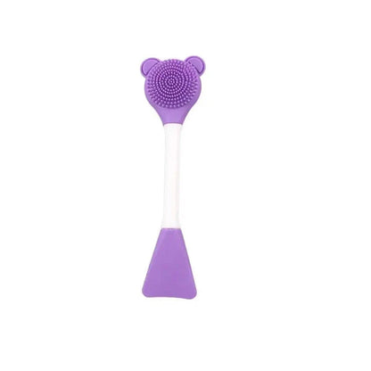 Luxurious silicone bear-shaped face mask applicator brush in various colours for effortless, even skincare product application