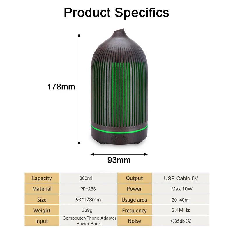 Compact Ultrasonic Air Humidifier with Cool Mist and Multicolour LED Night Light for Home and Office Use