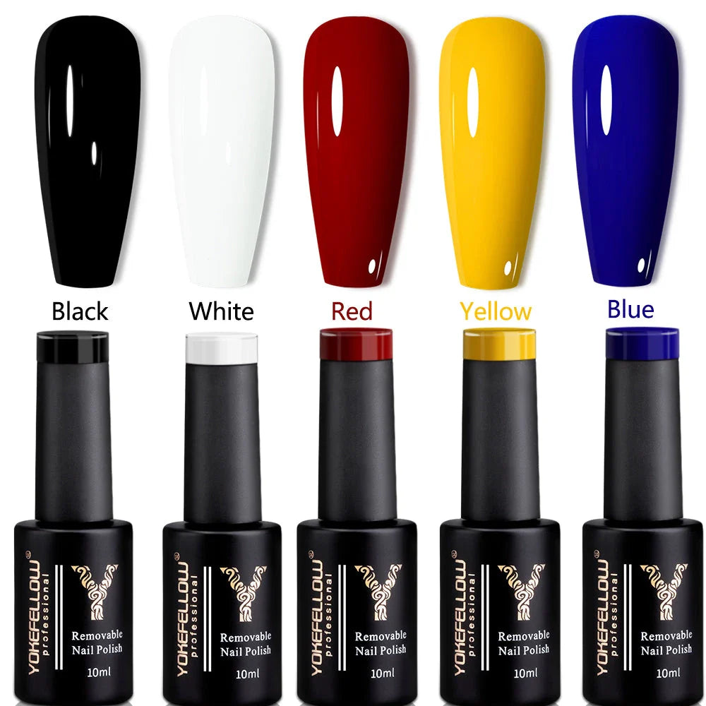 Premium 10ml gel nail polish set in vibrant colors for long-lasting, salon-quality manicures at home