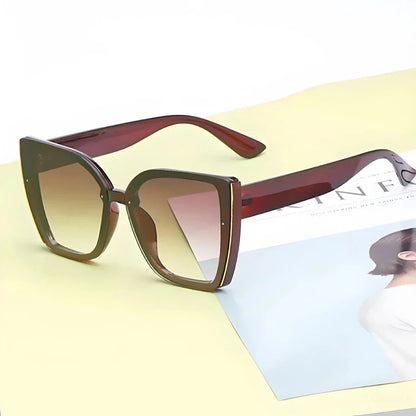 Chic oversized cat eye sunglasses with a vintage-inspired design and UV400 protection for stylish British women