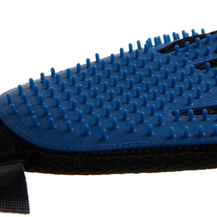 Premium pet grooming brush gloves made with soft, flexible rubber material for gentle brushing and massage