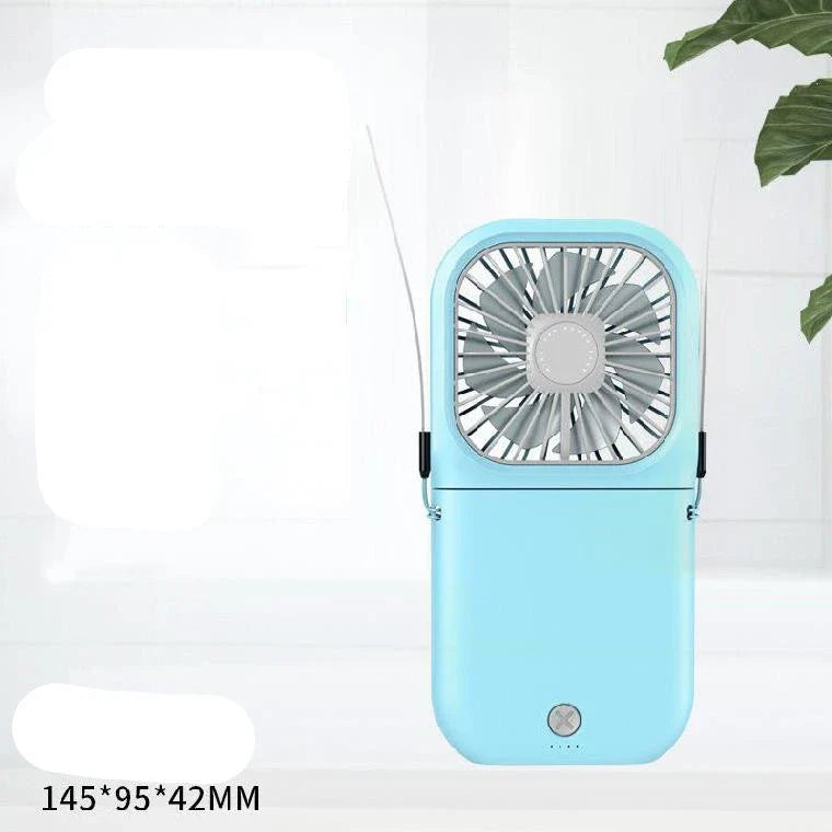 Compact, portable mini fan with adjustable speeds and whisper-quiet operation, suitable for students and outdoor use
