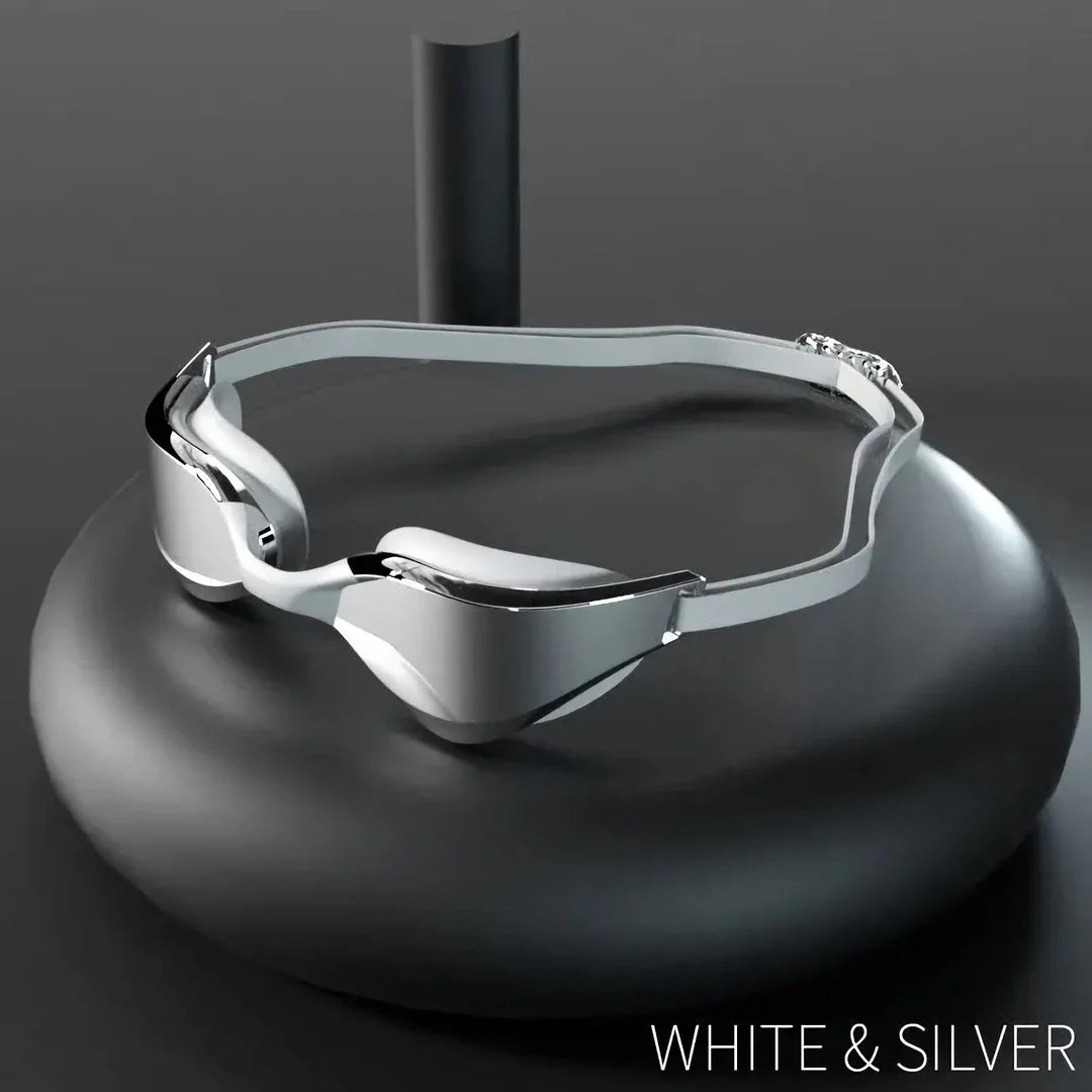 Premium anti-fog swim goggles with wide-angle, high-definition lenses for crystal-clear underwater vision