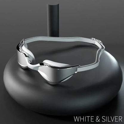 Premium anti-fog swim goggles with wide-angle, high-definition lenses for crystal-clear underwater vision