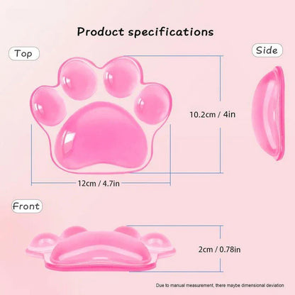 Ergonomic cat paw computer mouse wrist rest support in grey colour