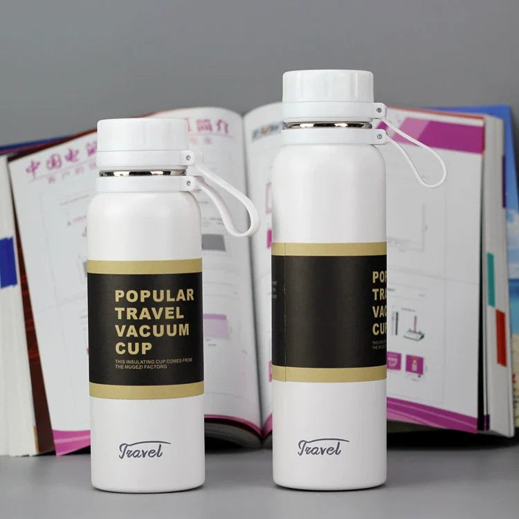 Stainless steel insulated tumbler with leak-proof lid in various vibrant colours, designed to keep hot and cold drinks at the perfect temperature for hours.