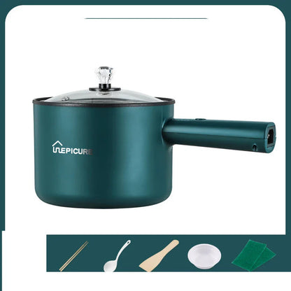 Emerald Green or Sapphire Blue Multi-Function Electric Cooker with Steaming Grid and Intuitive Controls