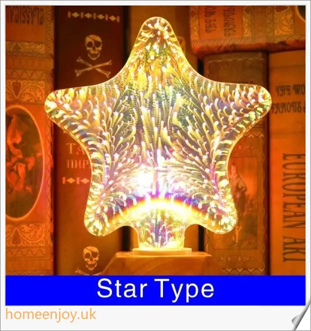 Premium glass 3D decorative LED light bulbs in various patterns and designs for enchanting home illumination